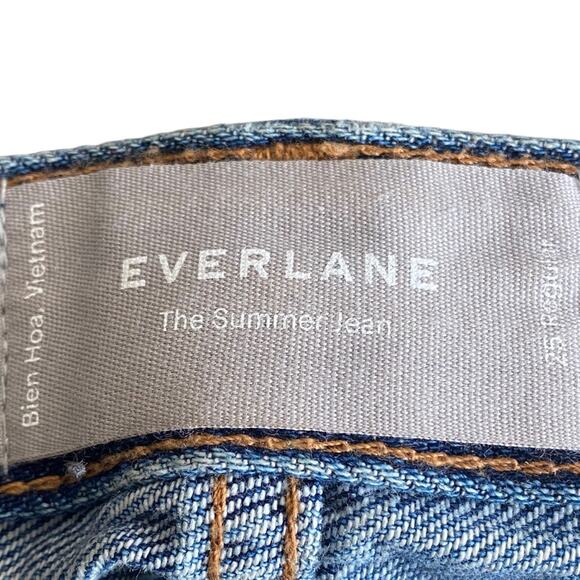 Everlane Lightweight distressed THE SUMMER JEAN Straight Jeans Classic Size 25 - Picture 6 of 16